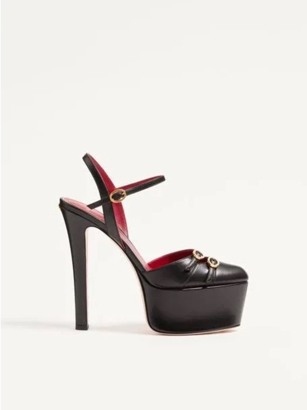 Black Platform Mary Jane High Heel Pumps - Unbranded